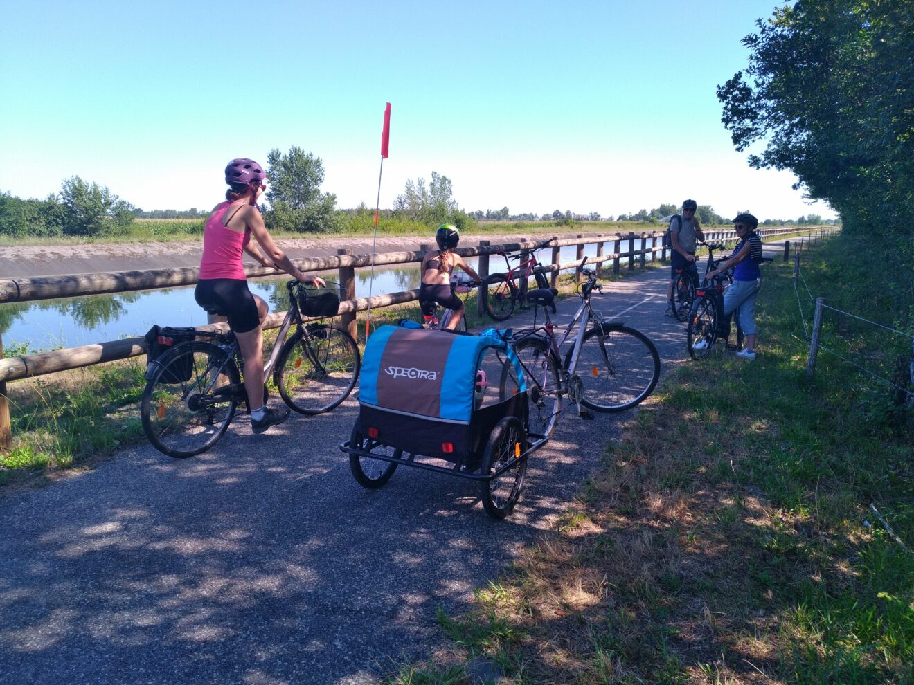 Parcours cyclable le long des berges de la Garonne